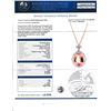 Image 10 : Morganite Pendant with Diamond Halo - Rose Gold