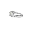 Image 4 : Art-Deco Style European-Cut Diamond Platinum Ring