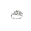 Image 5 : Art-Deco Style European-Cut Diamond Platinum Ring