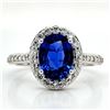 Image 1 : Blue Sapphire and Diamond Ring