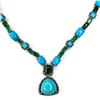 Image 2 : Turquoise, Emerald, and Diamond Necklace