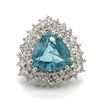 Image 1 : Rare Paraiba Tourmaline Arctic Blue & Diamond Ring