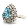Image 3 : Rare Paraiba Tourmaline Arctic Blue & Diamond Ring