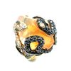 Image 8 : Fire Opal, Sapphire, and Diamond Snake Ring