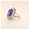 Image 2 : Tanzanite and Diamond Ring - GIA Certified