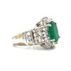 Image 3 : Oval-Cut Emerald and Stately Diamond Halo Ring