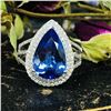 Image 3 : Tanzanite and Diamond Halo Ring
