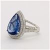 Image 5 : Tanzanite and Diamond Halo Ring