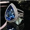 Image 6 : Tanzanite and Diamond Halo Ring