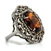 Image 2 : Cognac Tourmaline and Fancy Diamond Frame Ring