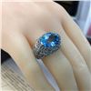 Image 10 : Blue Topaz and Diamond Dome Ring