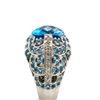 Image 4 : Blue Topaz and Diamond Dome Ring