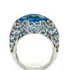 Image 6 : Blue Topaz and Diamond Dome Ring