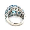 Image 7 : Blue Topaz and Diamond Dome Ring