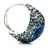 Image 8 : Blue Topaz and Diamond Dome Ring