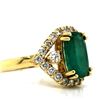 Image 2 : Cushion Emerald & Diamond Halo Ring