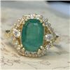 Image 6 : Cushion Emerald & Diamond Halo Ring