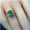 Image 7 : Cushion Emerald & Diamond Halo Ring