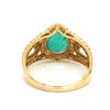 Image 3 : Emerald Ring with Diamond Halo - Gem AA Quality
