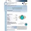Image 6 : Emerald Ring with Diamond Halo - Gem AA Quality