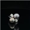 Image 4 : Tahitian Pearl & Pear-Cut Diamond Toi et Moi Ring