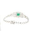 Image 3 : GIA Certified Emerald and Diamond Bracelet, Signed