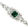 Image 4 : GIA Certified Emerald and Diamond Bracelet, Signed