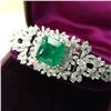 Image 5 : GIA Certified Emerald and Diamond Bracelet, Signed