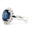 Image 2 : Blue Sapphire and Diamond Halo Ring, Iconic Design