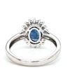 Image 3 : Blue Sapphire and Diamond Halo Ring, Iconic Design