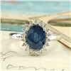 Image 4 : Blue Sapphire and Diamond Halo Ring, Iconic Design