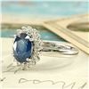 Image 5 : Blue Sapphire and Diamond Halo Ring, Iconic Design
