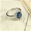 Image 7 : Blue Sapphire and Diamond Halo Ring, Iconic Design