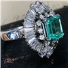 Image 12 : GIA Certified Colombian Emerald Ring & Diamond Ring