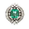 Image 1 : GIA Certified Colombian Emerald Ring & Diamond Ring