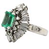 Image 3 : GIA Certified Colombian Emerald Ring & Diamond Ring
