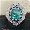 Image 4 : GIA Certified Colombian Emerald Ring & Diamond Ring