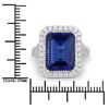 Image 6 : Large Tanzanite and Diamond Halo Ring