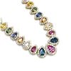 Image 1 : Fancy Color Sapphire & Diamond Eternity Necklace
