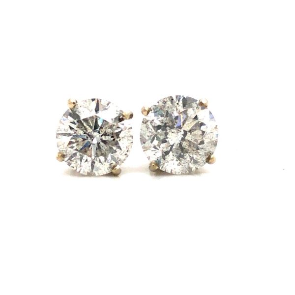 3.79 CTW Diamond Solitaire Stud Earrings