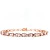 Image 1 : Oval Morganite & Diamond Eternity Tennis Bracelet