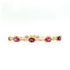 Image 1 : Rubellite Tourmaline and Diamond Gemstone Bracelet