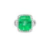 Image 5 : GIA CERTIFIED 9.47 CT Emerald and Diamond Ring