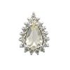 Image 1 : 1.03 CT Rose-Cut Diamond Solitaire Pendant w/ Halo