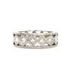 Image 1 : Platinum & Princess-Cut Diamond Wide Eternity Band