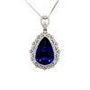 Image 2 : Tantalizing Tanzanite & Diamond Platinum Necklace