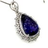 Image 3 : Tantalizing Tanzanite & Diamond Platinum Necklace