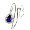 Image 4 : Tantalizing Tanzanite & Diamond Platinum Necklace