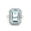 Image 1 : Classically-Inspired Aquamarine and Diamond Ring