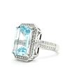 Image 2 : Classically-Inspired Aquamarine and Diamond Ring